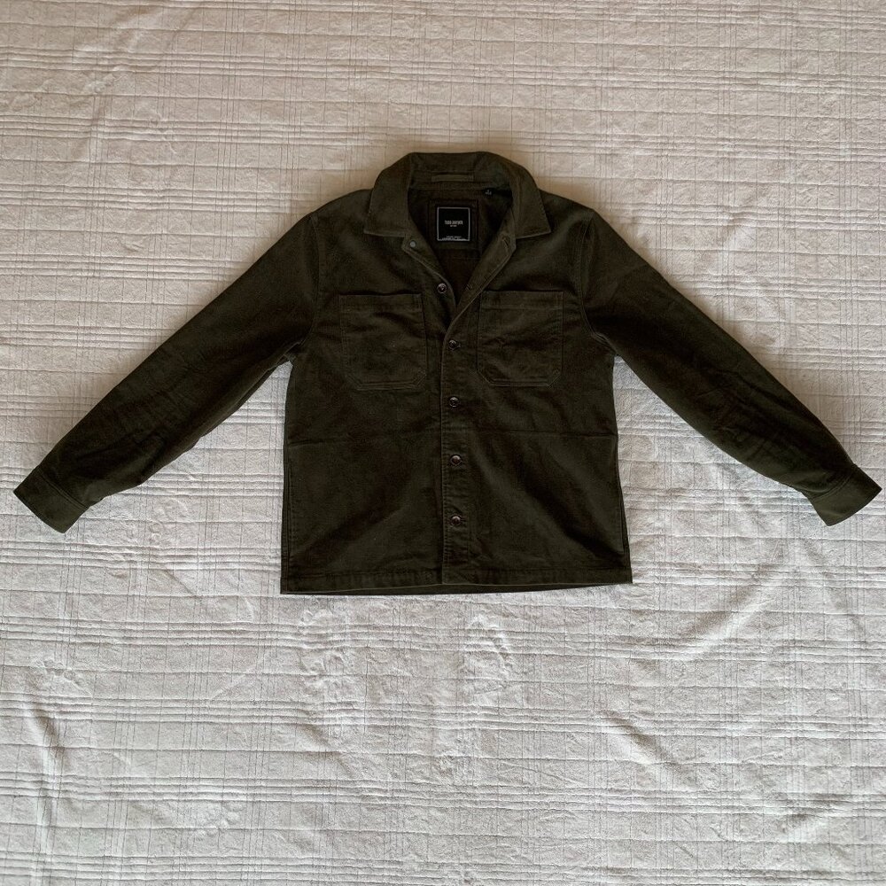 Todd Snyder Moleskin Shop / Chore Shirt Jacket – Olive / Army Green (Men’s L)